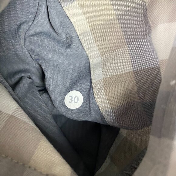 Lululemon Shorts Men's 30 Brown Plaid Kahuna 2.0 Commission ABC Golf Stretch - Picture 8 of 13